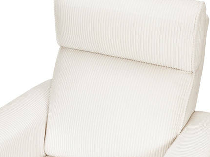 B17186YC,Monogram by Namesake,Willa Plus Power Glider Recliner w/ Power Headrest in Ivory Corduroy