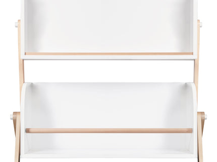 M10611WNX,Babyletto,Tally Storage and Bookshelf in White and Washed Natural Finish