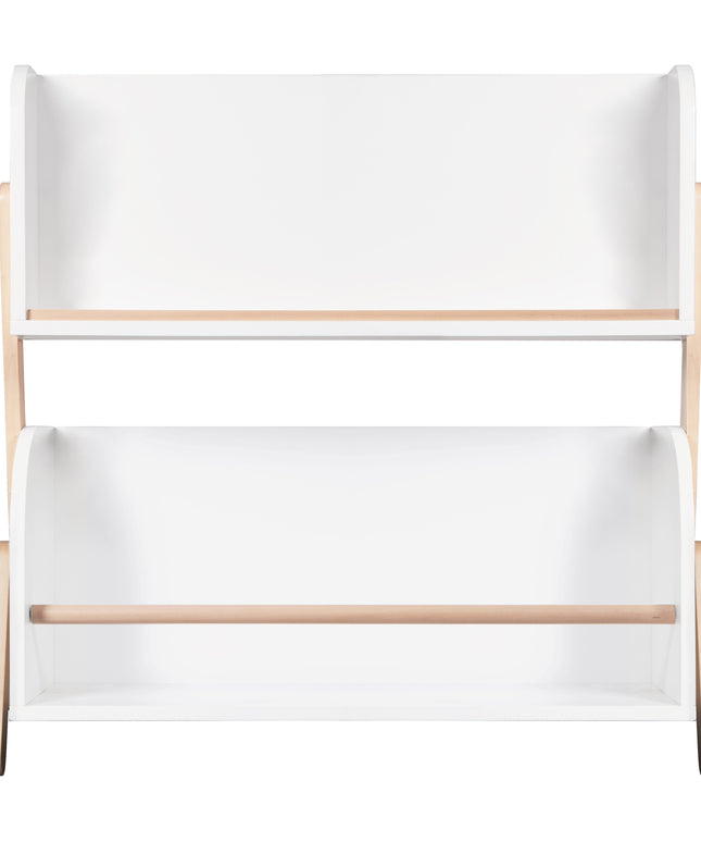 M10611WNX,Babyletto,Tally Storage and Bookshelf in White and Washed Natural Finish