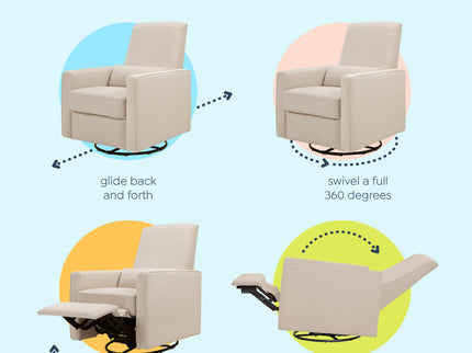 M10887CM,DaVinci,Piper Recliner in Cream Finish w/Cream Piping