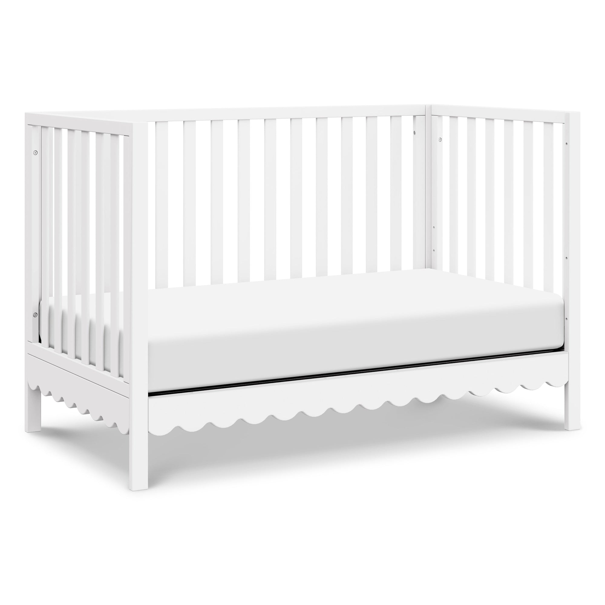 M27801W,DaVinci,Sammy Scallop 4-in-1 Convertible Crib in White