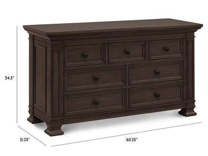 M7616TR,Monogram by Namesake,Classic Double-Wide Dresser in Truffle