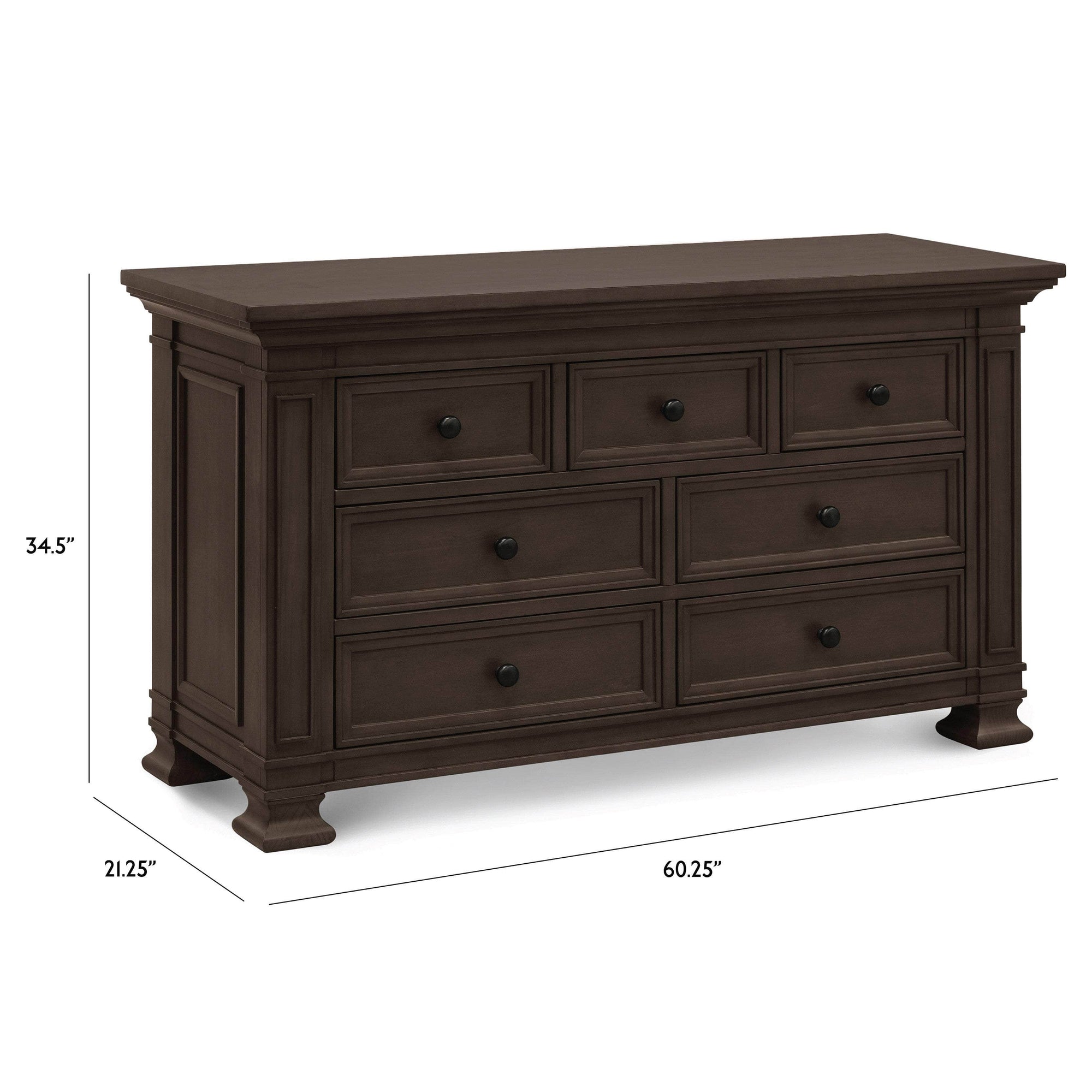 M7616TR,Monogram by Namesake,Classic Double-Wide Dresser in Truffle