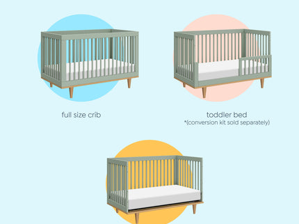 W4901LSHY,DaVinci,Marley 3-In-1 Convertible Crib in Light Sage & Honey