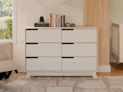 M4216NXW,Babyletto,Hudson 6-Drawer Double Dresser  Assembled in Washed Natural and White