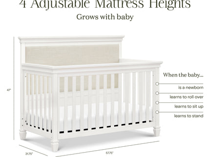 M15801RW,Namesake,Darlington 4-in-1 Convertible Crib in Warm White