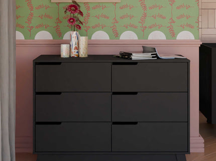 M4216B,Babyletto,Hudson 6-Drawer Double Dresser  Assembled in Black