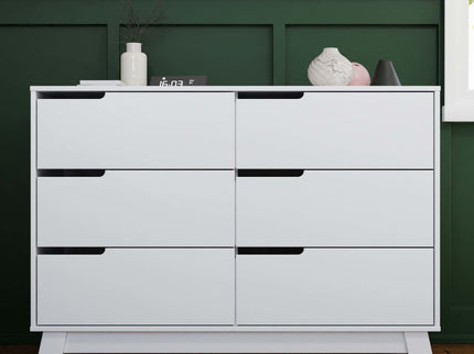 M4216W,Babyletto,Hudson 6-Drawer Double Dresser  Assembled in White Finish
