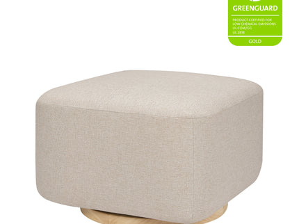 M26385PBEWLB,Babyletto,Kiwi Gliding Ottoman in Performance Beach Eco-Weave w/ Light Wood Base