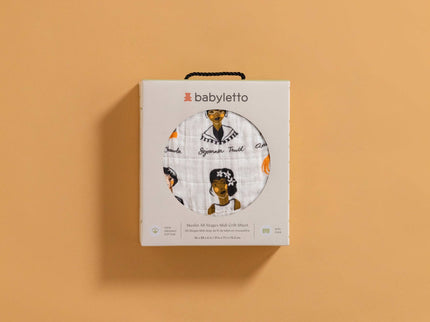 T28433,Babyletto,Women In History Muslin All-Stages Midi Crib Sheet in GOTS Certified Organic Cotton