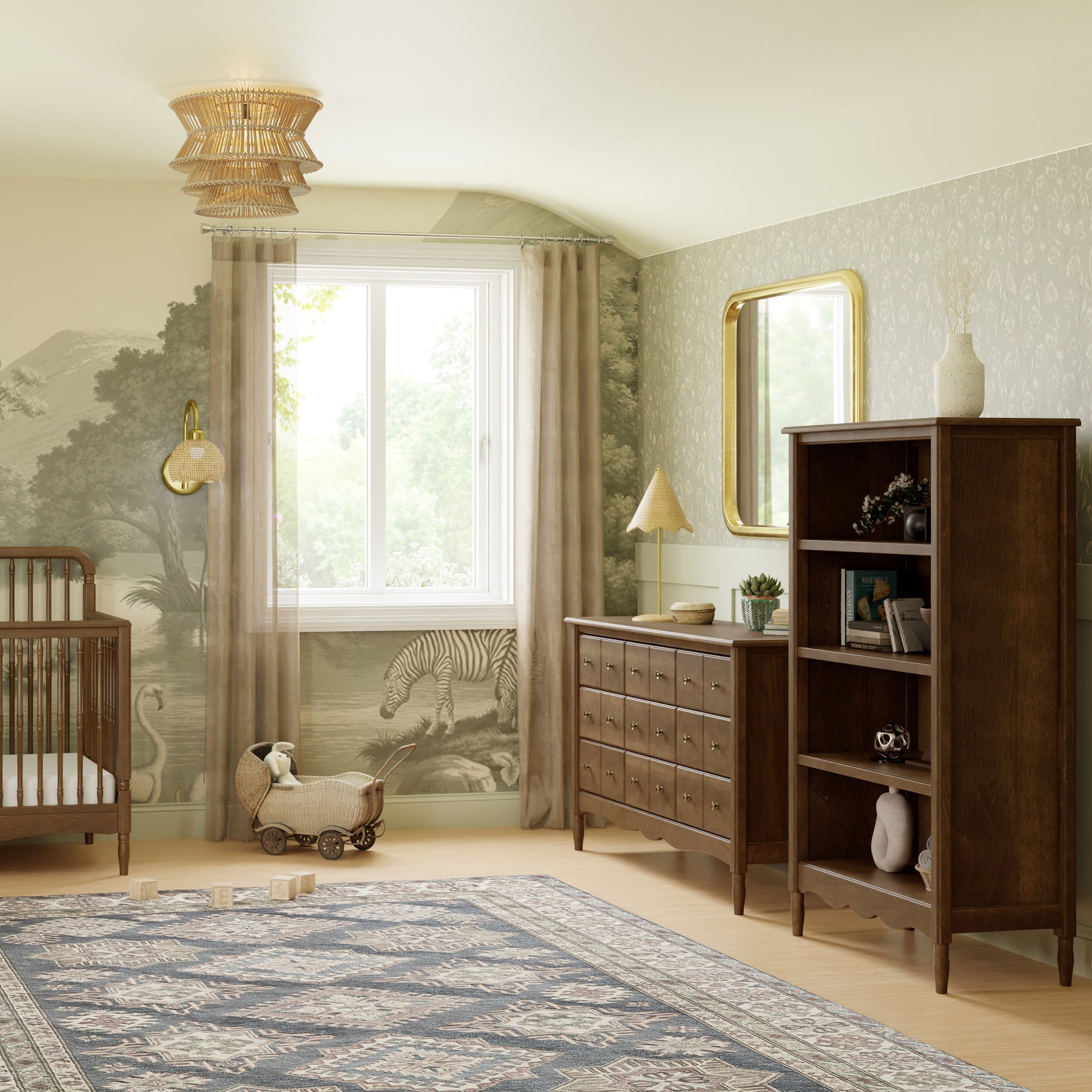 M7128NL,Namesake,Liberty 9-Drawer Assembled Dresser in Natural Walnut