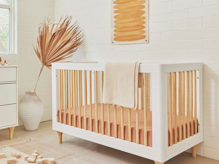 M9001WN,Babyletto,Lolly 3-in-1 Convertible Crib w/Toddler Bed Conversion Kit in White/Natural