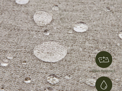 B17186PGEWLB,Monogram by Namesake,Willa Plus Power Glider Recliner w/ Power Headrest in Performance Grey Eco-Weave w/Light Wood Base