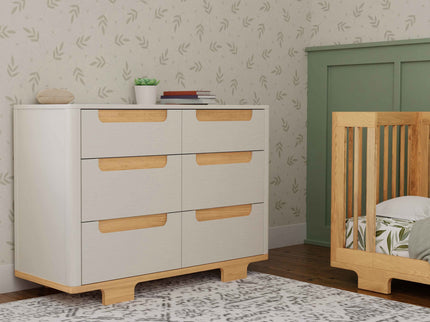 M23426WN,Babyletto,Yuzu 6-Drawer Dresser in White/Natural