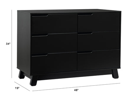 M4216B,Babyletto,Hudson 6-Drawer Double Dresser  Assembled in Black