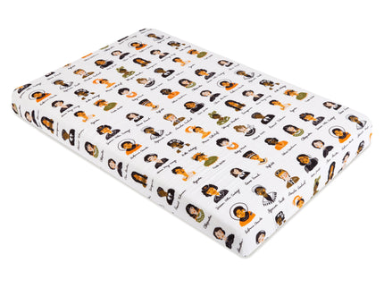 T28436,Babyletto,Women In History Muslin Mini Crib Sheet in GOTS Certified Organic Cotton