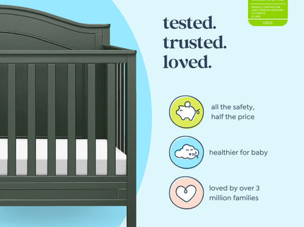 M12801FRGR,DaVinci,Charlie 4-in-1 Convertible Crib in Forest Green