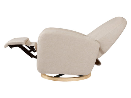M23188PBEWLB,Babyletto,Nami Glider Recliner w/ Electronic Control and USB in Performance Beach Eco-Weave w/ Light Wood Base