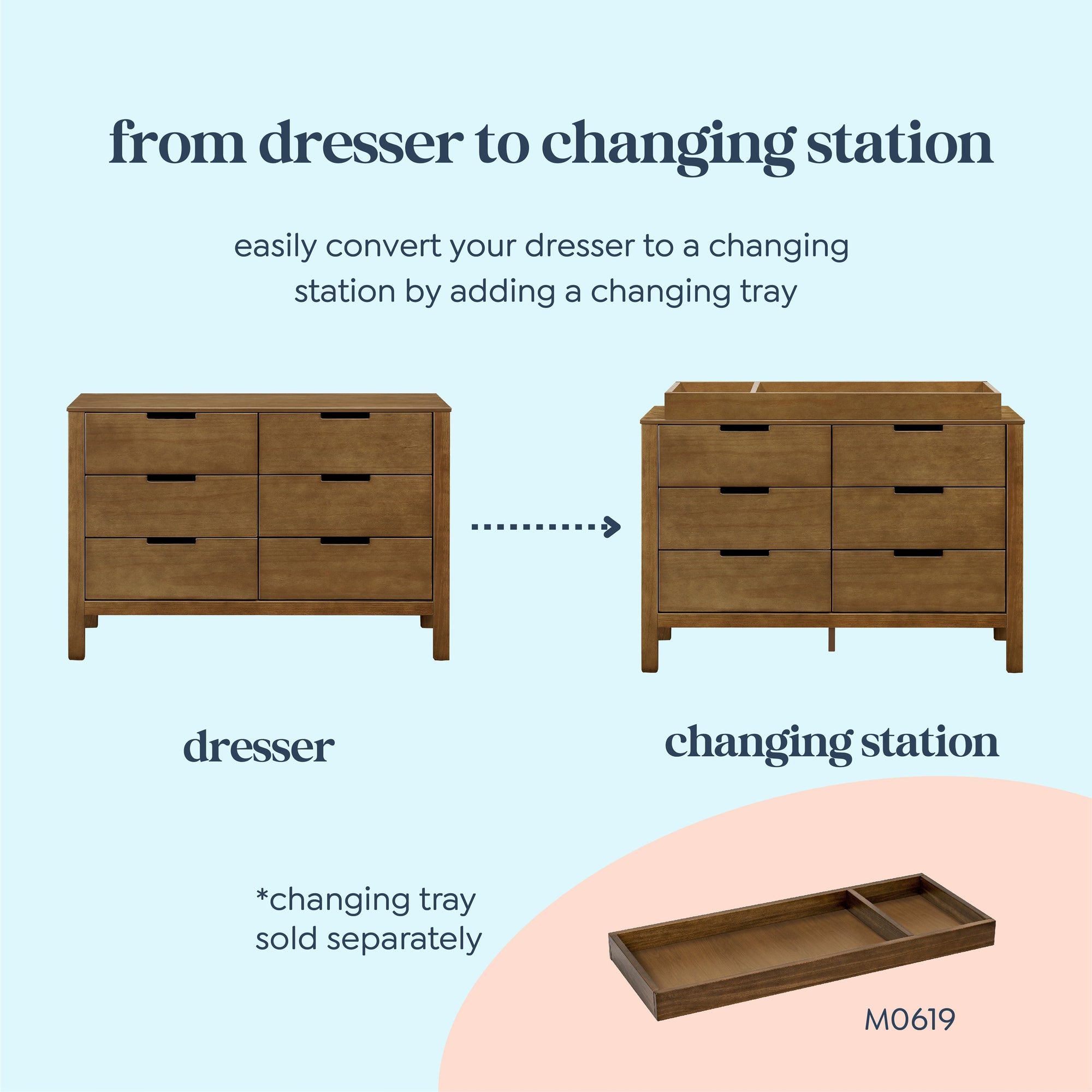F11926L,Carter's,Colby 6-Drawer Double Dresser in Walnut