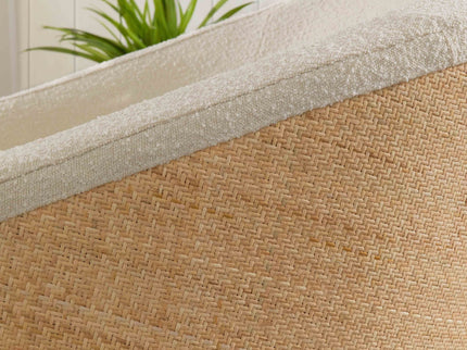 M5887WBCL,Babyletto,Madison Swivel Glider in Ivory Boucle and Cane w/Light Wood Base