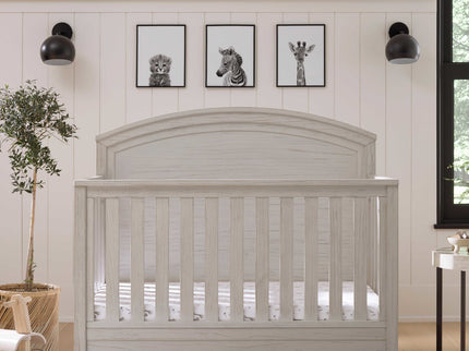 B26401WDF,Monogram by Namesake,Hemsted 4-in-1 Convertible Crib in White Driftwood