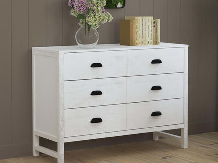 M13516CGW,DaVinci,Fairway 6-Drawer Double Dresser in Cottage White