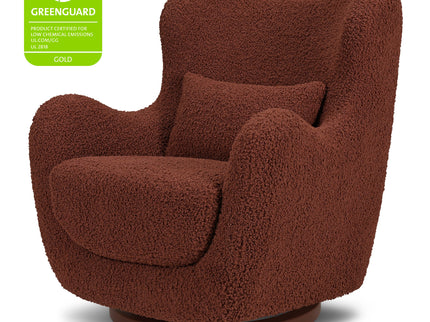 M24187RTRGB,Nursery Works,Solstice Swivel Glider in Rouge Teddy Loop w/Rouge Wood Base