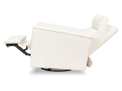B17186YC,Monogram by Namesake,Willa Plus Power Glider Recliner w/ Power Headrest in Ivory Corduroy