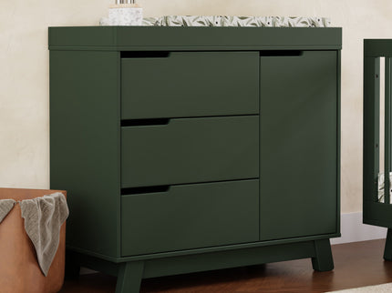 M4223FRGR,Babyletto,Hudson 3-Drawer Changer Dresser w/Removable Changing Tray in Forest Green