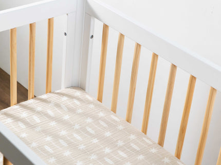 T27036,Babyletto,Beach Bum Muslin Mini Crib Sheet in GOTS Certified Organic Cotton