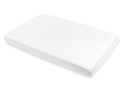 T29436,Babyletto,Plain White Muslin Mini Crib Sheet in GOTS Certified Organic Cotton