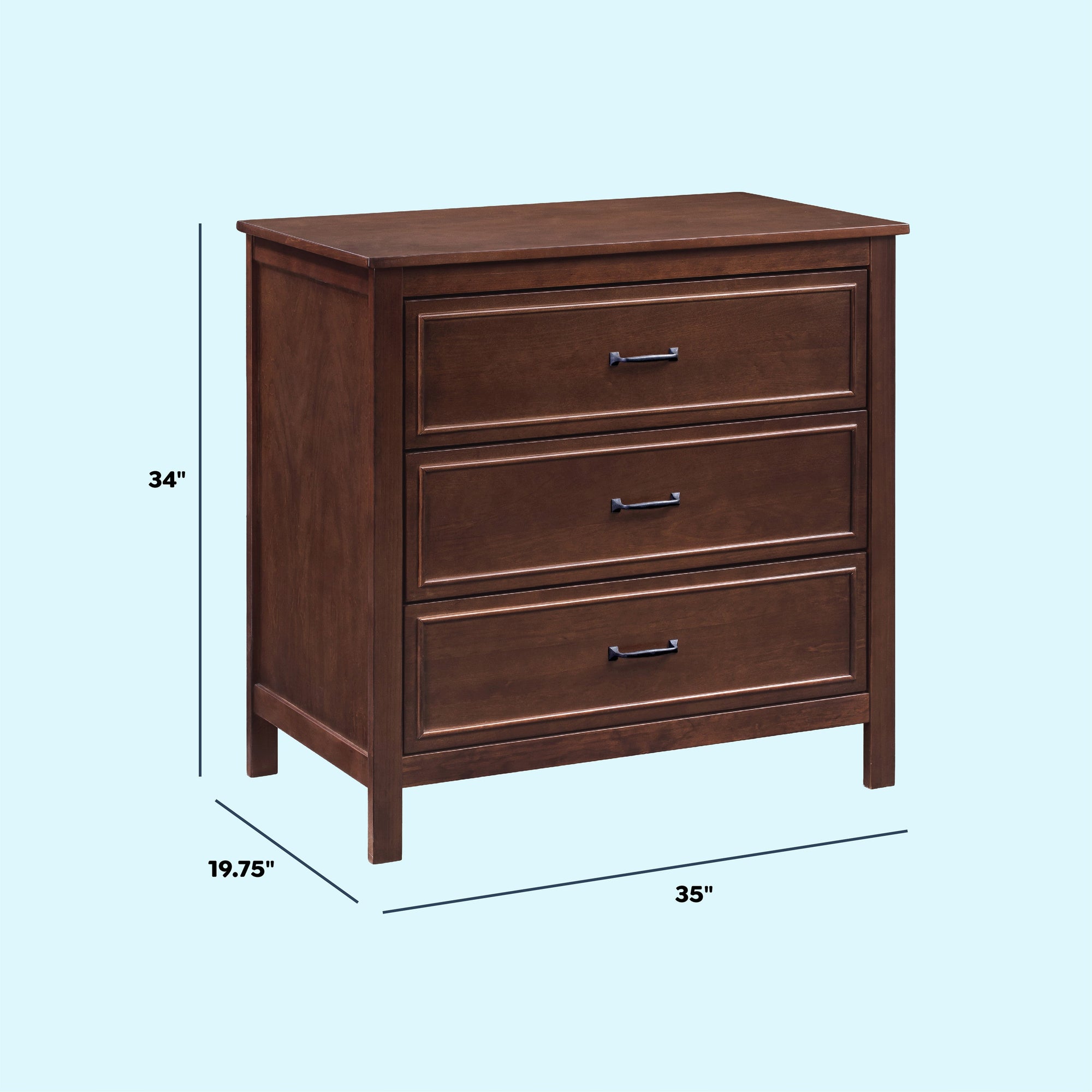 M12823Q,DaVinci,Charlie 3-Drawer Dresser in Espresso