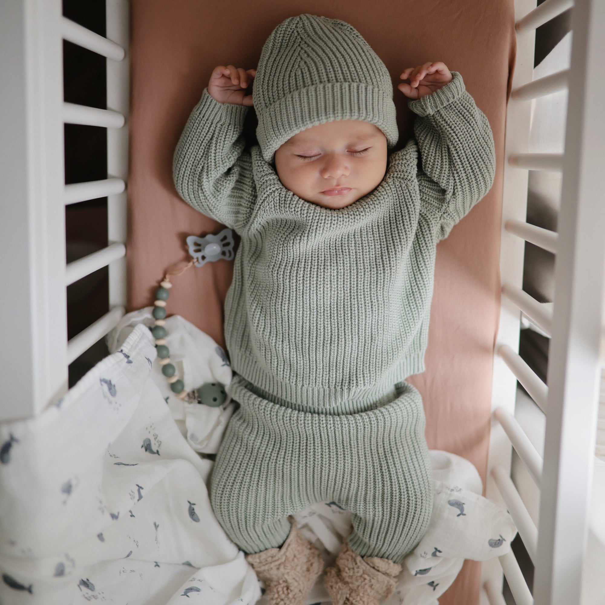 Mushie Organic Cotton Muslin Swaddle Blanket