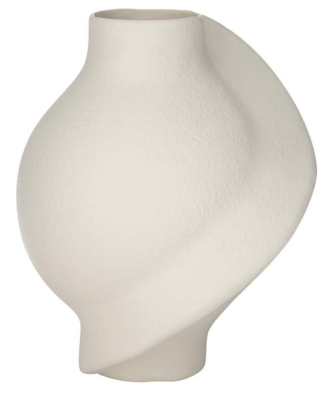 Lalonde 8 3/4" High Matte Creamy Twist Decorative Vase