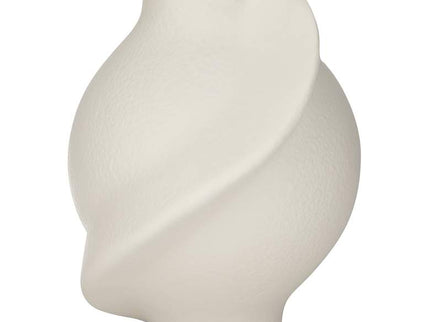 Lalonde 8 3/4" High Matte Creamy Twist Decorative Vase