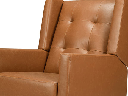 M21287VTL,DaVinci,Maddox recliner and swivel glider in Vegan Tan Leather