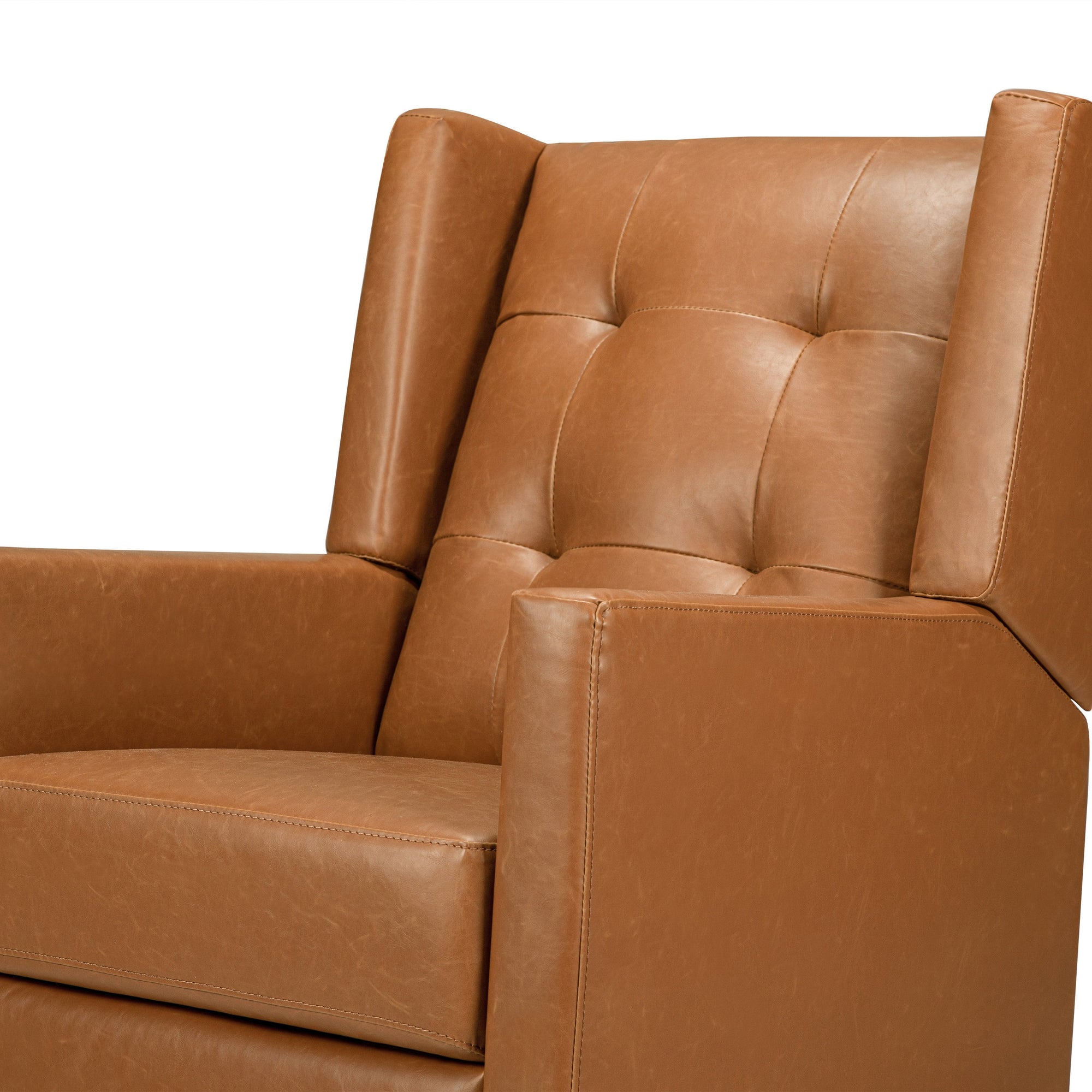 M21287VTL,DaVinci,Maddox recliner and swivel glider in Vegan Tan Leather