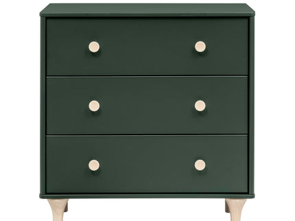 M9023FRGRNX,Babyletto,Lolly 3-Drawer Changer Dresser w/Removable Tray  Forest Green/Washed Natural