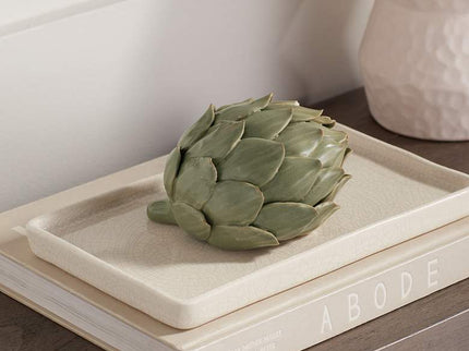 Layered 5" Wide Matte Green Decorative Artichoke Sculpture