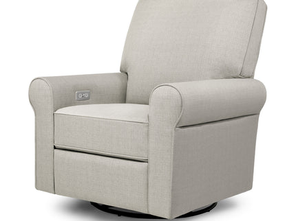 B17787PGET,Monogram by Namesake,Monroe Pillowback Power Recliner in Performance Grey Eco-Twill