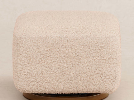 M26385CSGDB,Babyletto,Kiwi Gliding Ottoman in Chai Shearling with Dark Wood Base