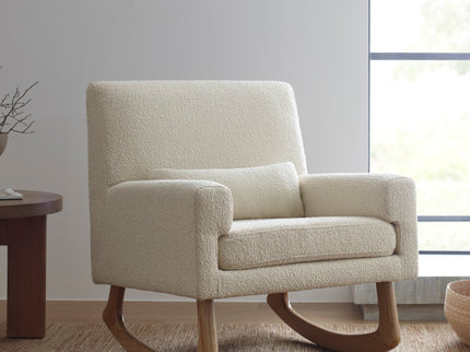1085WBL,Nursery Works,Sleepytime Rocker in Ivory Boucle w/Light Legs