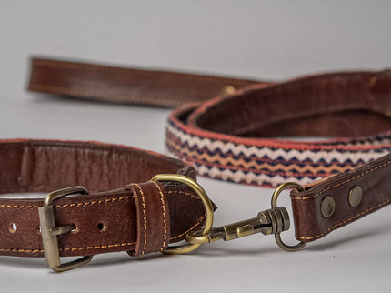Moroccan Kilim Dog Leash and Collar
