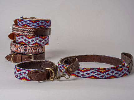 Moroccan Kilim Dog Leash and Collar