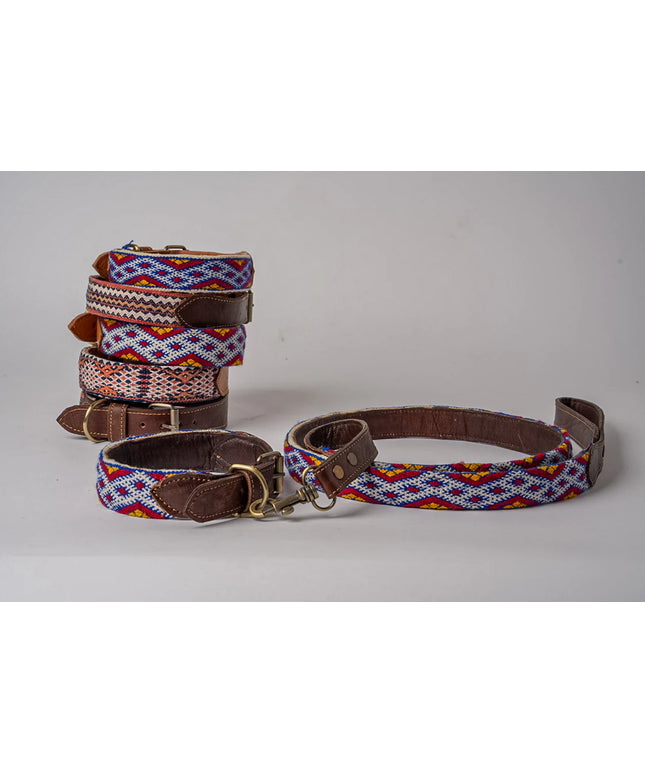 Moroccan Kilim Dog Leash and Collar