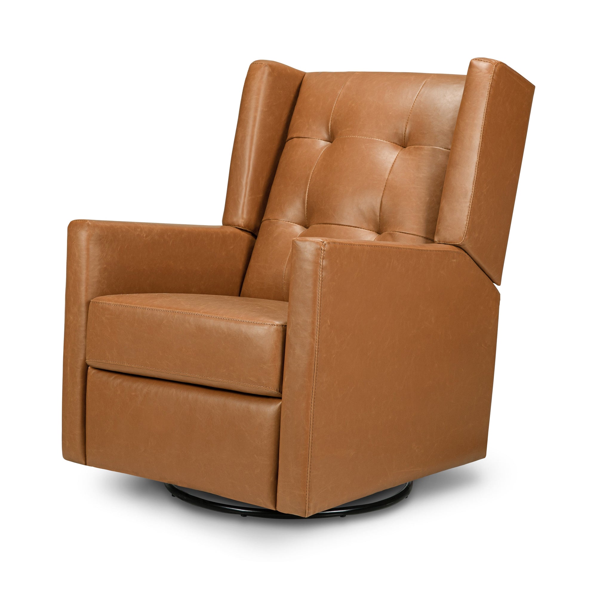 M21287VTL,DaVinci,Maddox recliner and swivel glider in Vegan Tan Leather