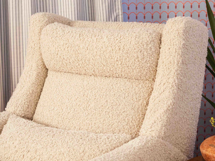 M11286AT,Babyletto,Kiwi Plus Power Glider Recliner w/ Power Headrest in Almond Teddy Loop