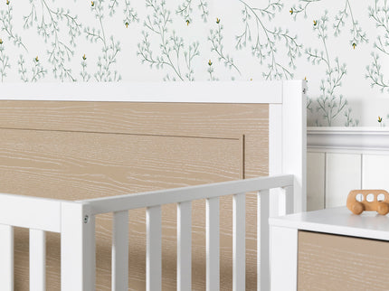 F23201WCWD,Carter's,Radley 4-in-1 Convertible Crib in White & Coastwood
