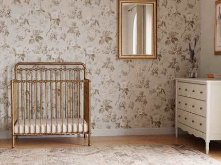 M15398VG,Namesake,Winston 4-in-1 Convertible Mini Crib in Vintage Gold