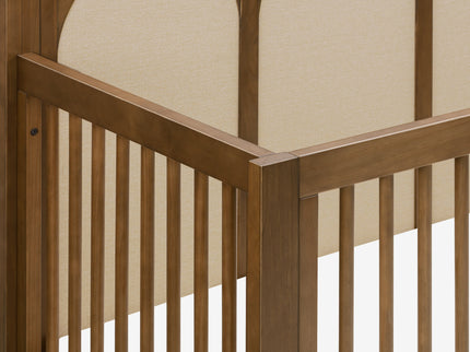 M24801NLPSEW,Namesake,Eloise 4-in-1 Convertible Crib in Natural Walnut & Performance Sand Eco-Weave